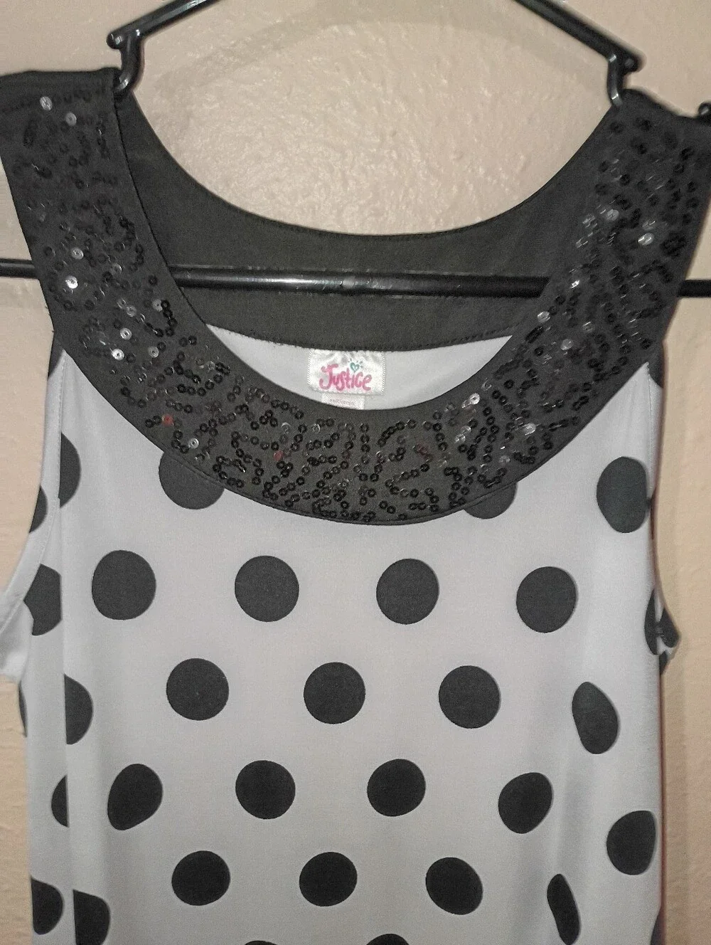 GIRLS SIZE 18 JUSTICE LINED DRESS (2012)